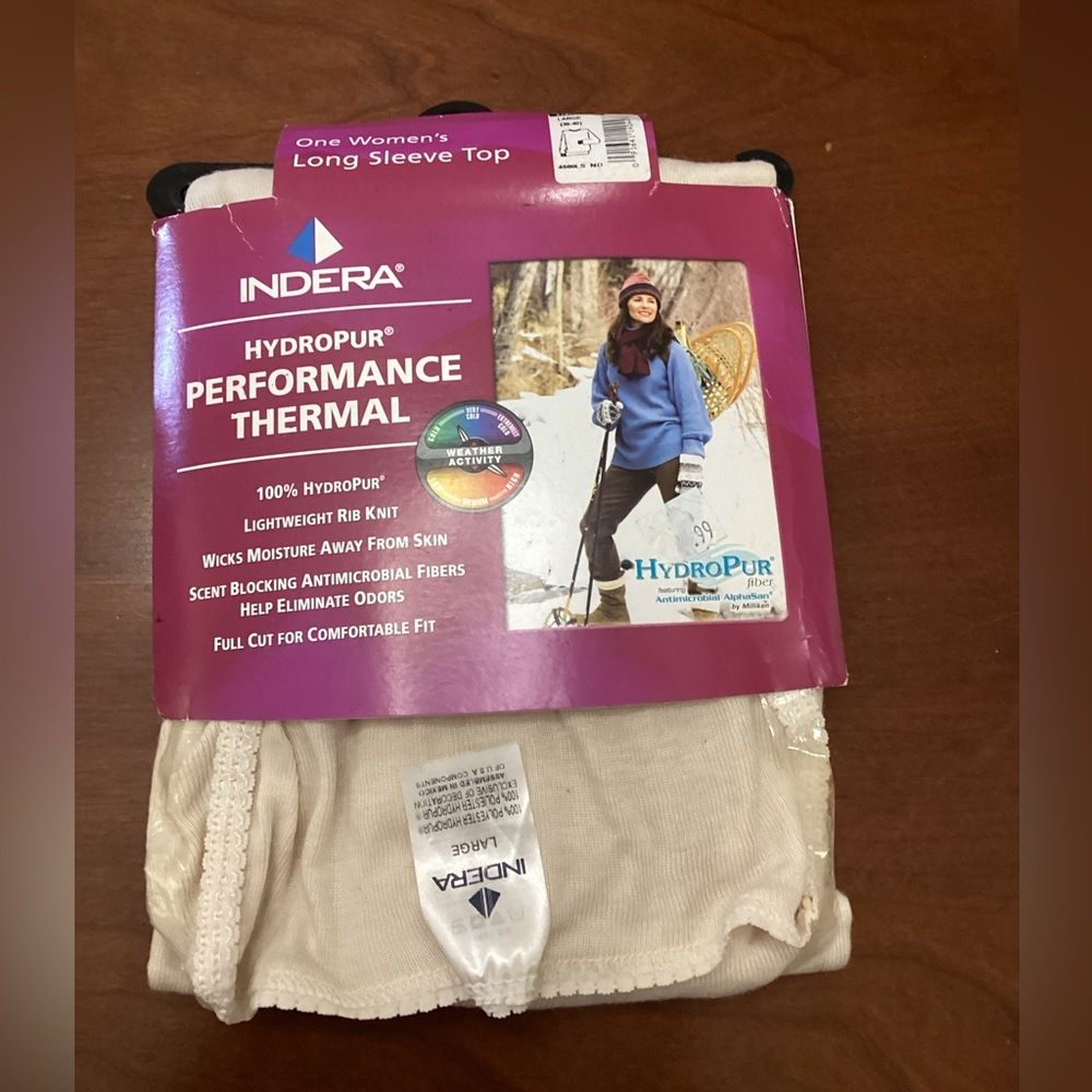 Vintage NIP   Indero Hydropur performance thermal shirt lady Lg